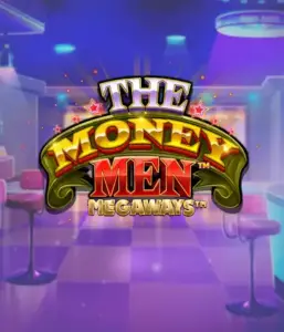 Dive into the thrilling world of The Money Men Megaways game by Pragmatic Play, showcasing a bold logo with glittering stars on a lavish casino backdrop. This graphic portrays the glamour and excitement of Megaways slots with its striking design and colorful ambiance. Ideal for slot game lovers craving high-energy gaming. 